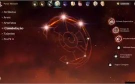 Conta genshin impact ar 55  6 personagens 5 estrelas