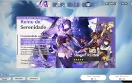 Conta genshin impact ar 55  6 personagens 5 estrelas