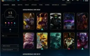 Conta Lol D4 Com 74 Champs e Passe Florescer