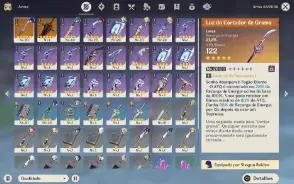 Raiden Shogun + Engulfing Lightning e personagens 5 estrelas