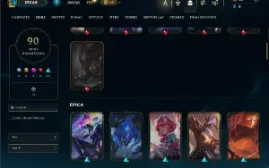 Prata 3 com TODOS os champs e 90 Skins ( Mais de 150 Jogos )