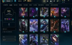 Prata 3 com TODOS os champs e 90 Skins ( Mais de 150 Jogos )