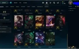 Conta lol Ouro 1 75 pdl, lvl 50, 2 skins