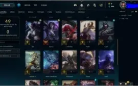 Conta lol Ouro 1 75 pdl, lvl 50, 2 skins