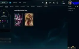 Conta lol Ouro 1 75 pdl, lvl 50, 2 skins