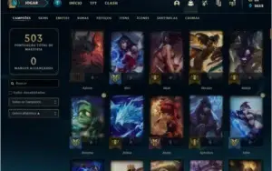 Conta Platina com 145 campeões, 180 skins