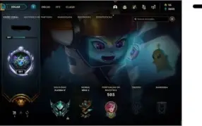 Conta Platina com 145 campeões, 180 skins