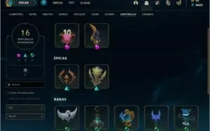 Conta Platina com 145 campeões, 180 skins