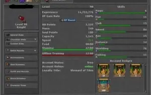 EK LVL 98 BONA (Optional PVP) com makers na conta