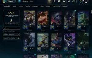 Ferro 2 com 150 Champs e 320 Skins + 20 Maestrias 7