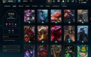 Ferro 2 com 150 Champs e 320 Skins + 20 Maestrias 7
