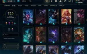 Ferro 2 com 150 Champs e 320 Skins + 20 Maestrias 7