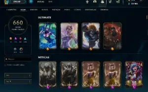Vendo Conta De Lol de 2017 - Diamante- 660 Skins