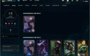 Conta Colecionador com Riven Campeonato 2012, Rammus Rei etc
