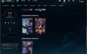 Conta Colecionador com Riven Campeonato 2012, Rammus Rei etc