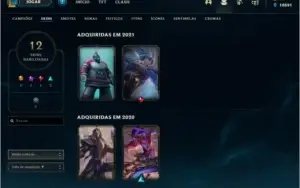 Conta Colecionador com Riven Campeonato 2012, Rammus Rei etc