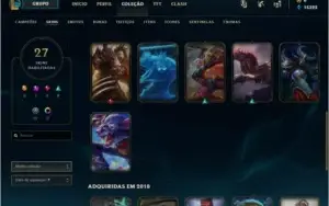Conta Platina 25 skins