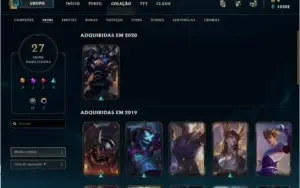 Conta Platina 25 skins