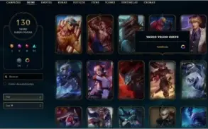 Conta de LOL 130 skins +110champs GOLD S6,PLATINA S7,GOLD S8