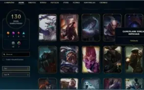 Conta de LOL 130 skins +110champs GOLD S6,PLATINA S7,GOLD S8