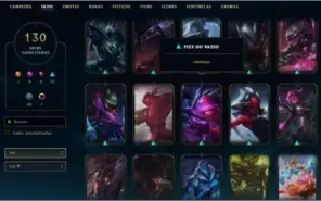 Conta de LOL 130 skins +110champs GOLD S6,PLATINA S7,GOLD S8