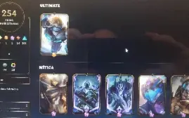 Conta season 2 , mmr ouro, 254 skins e todos Champions.