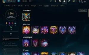 Conta LOL Full Champ Platina