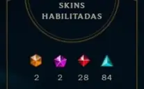 LOL 221 Skins (Ouro 2) 2015 - Sem Bans