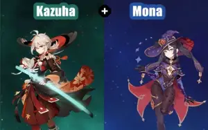 Conta Genshin Impact AR 7 com Kazuha e Mona ⭐