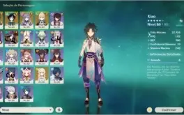 Acc genshin AR 54, Xiao, Venti, Mona, Jean, Keqing