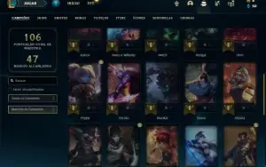 Conta Platina 1 com 40 Champs e 29 Skins