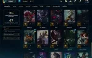 Conta Platina 1 com 40 Champs e 29 Skins