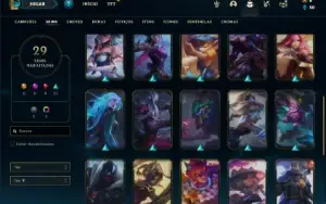 Conta Platina 1 com 40 Champs e 29 Skins