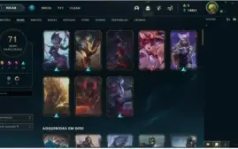 conta lol 90 skins