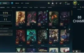 conta lol 90 skins