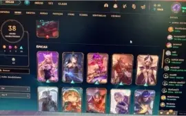 Conta de LOL, level 209 com 38 SKINS, super barata!!!