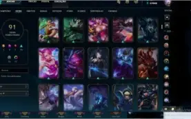 CONTA LOL GOLD 1 TODOS CHAMPIONS E VARIAS SKINS BARATO!