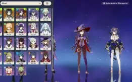 AR36 - Alhaitham com Falcão+Xiao com 2 Lanças de Jade + Mona