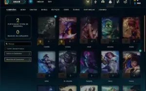 Conta Unranked com 21 Champs
