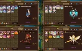 Summoners War G1/C3 Xiana Seara Tiana Gany Hathor Bastet