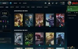 CONTA (EX OURO 4), COM 147 CAMPEÕES E 140 SKINS LVL 324
