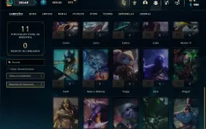 Unranked com 30 Champs e 4 Skins + 2 Fragmentos