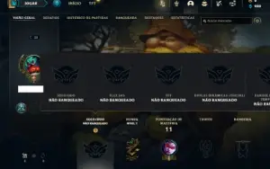 Unranked com 30 Champs e 4 Skins + 2 Fragmentos