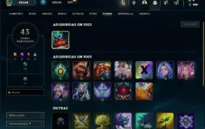 Unranked com 30 Champs e 4 Skins + 2 Fragmentos