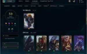 CONTA DE LEAGUE OF LEGENDS BARATA 30 SKINS 1 ULTIMATE