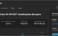 Canal Youtube 65K de inscritos, monetizado, sem strikes
