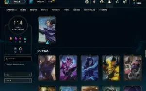 Conta ouro 2 com TODOS os champs e 114 Skin (Criada em 2012)