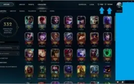Platina 5 / 74 Campeões / 32 Skins (valendo 28.2k RP)