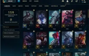 Conta bronze 1 com 62 Champs e 31 Skins + 2 Fragmentos