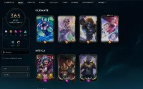 Conta LoL Ex mestre, com skins únicas e 365 skins.